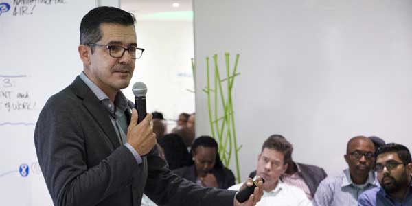 Valter Adão, Chief Digital and Innovation Officer at Deloitte Africa, addressing the #4IRSA ICT Workshop.